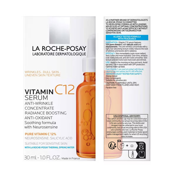 La Roche-Posay Pure Vitamin C Face Serum with Salicylic Acid & Neurosensine 1.01 fl oz