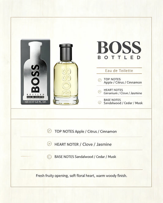 Hugo Boss Bottled Eau de Toilette for Men 3.3 oz (100ml)