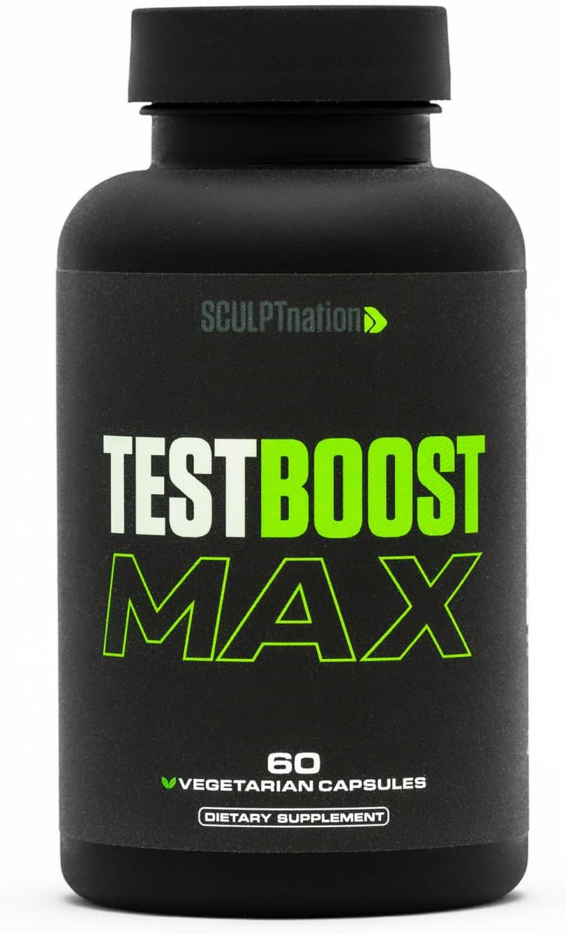 TEST BOOST Max Sculptnation 2.0 Testosterone Build Muscle Men Fat weight Loss  60 capsules (PACK OF THREE)