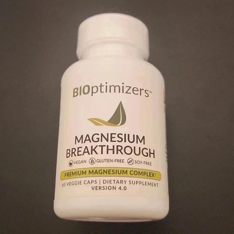 BiOptimizers Magnesium Breakthrough Supplement 4.0 - 60 Capsules (PACK OF THREE)