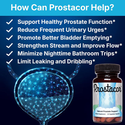 Nutreance Prostacor - Natural Prostate Support Supplement 30 capsules (PACK OF THREE)