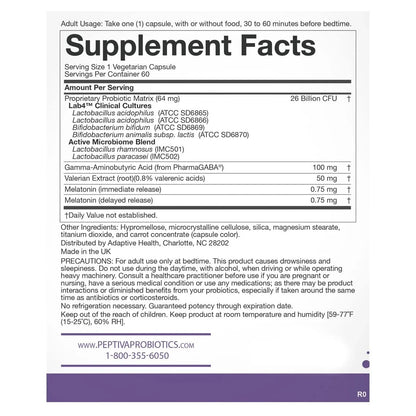 Peptiva 26 Billion CFU Probiotic & Sleep Support - Clinically Validated Multi-St View (PACK OF TWO)