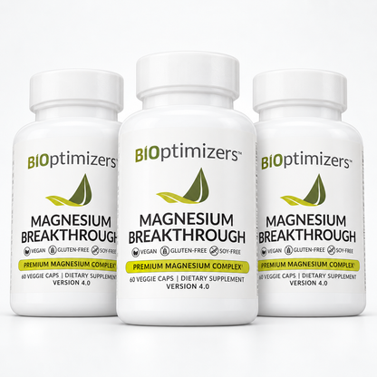 BiOptimizers Magnesium Breakthrough Supplement 4.0 - 60 Capsules (PACK OF THREE)