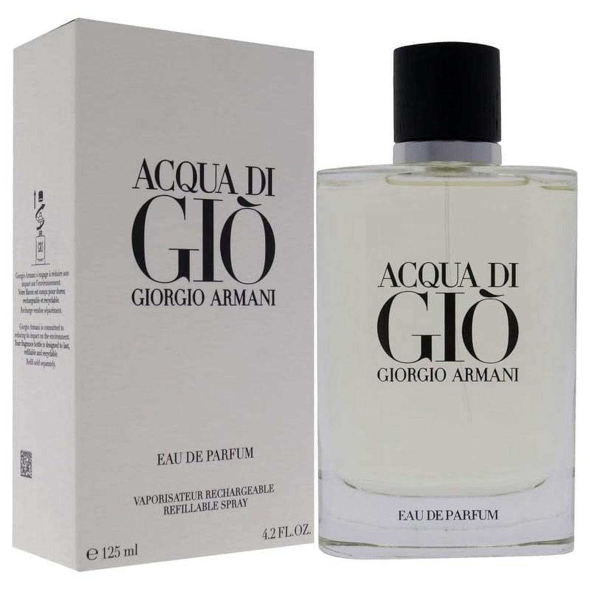 Giorgio Armani Acqua di Giò Eau de Parfum Refillable for Men – 4.2 oz (125ml) Spray