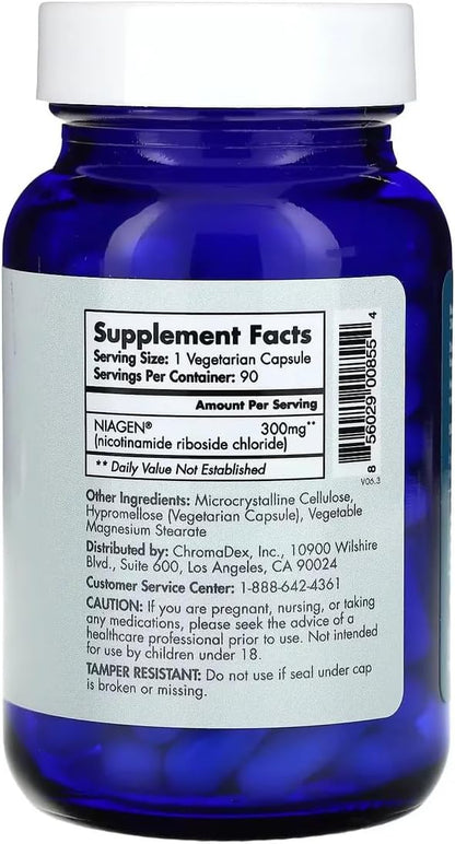 TRU NIAGEN NAD+ Booster 300mg 30 Capsules – Cellular Energy & Healthy Aging Support