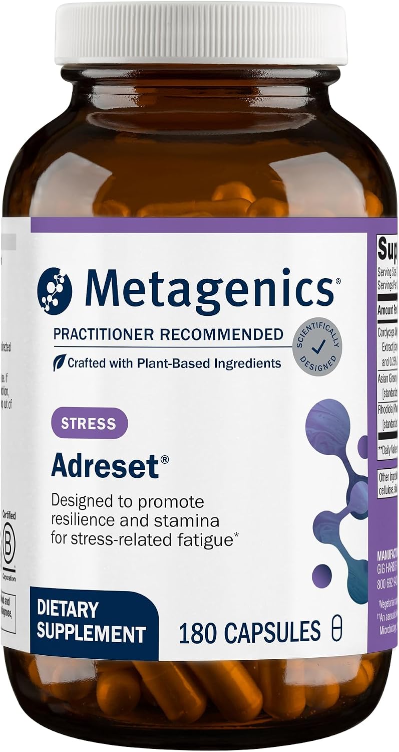 Metagenics Adreset Adaptogen Formula 180 Capsules – Stress & Energy Support