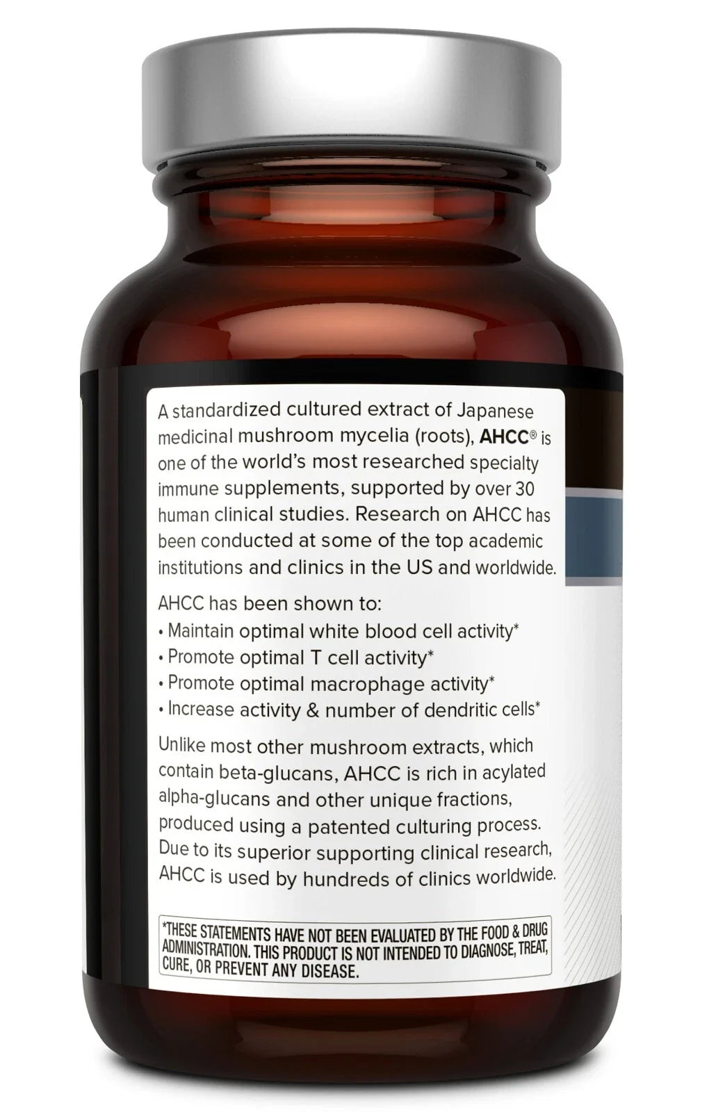 Kinoko Platinum AHCC 750 mg - Immune Supplement - Quality of Life - 60 Count ( PACK OF 2 )
