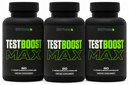 TEST BOOST Max Sculptnation 2.0 Testosterone Build Muscle Men Fat weight Loss  60 capsules (PACK OF THREE)
