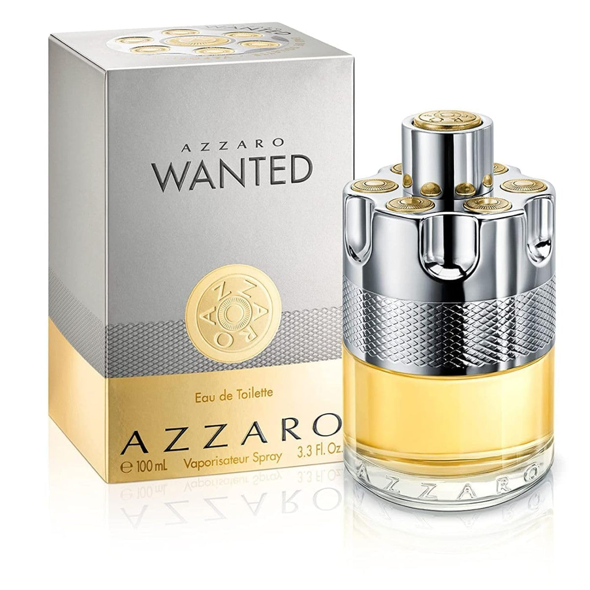 Azzaro Wanted Eau de Toilette for Men – Woody Citrus Cologne – 3.3 fl oz / 100 mL – New Factory Sealed