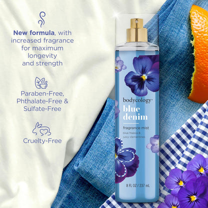Bodycology Blue Denim Fragrance Body Mist 8 fl oz