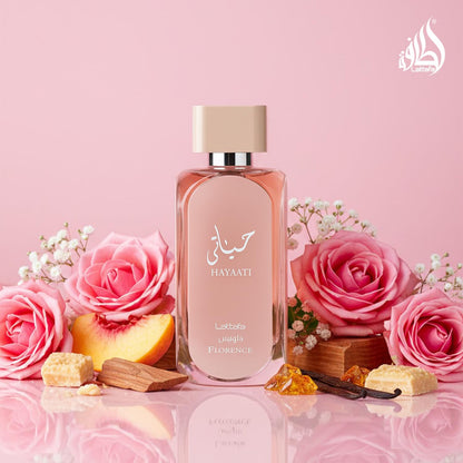 Lattafa Hayaati Florence for Women Eau de Parfum Spray, 3.4 oz / 100ml