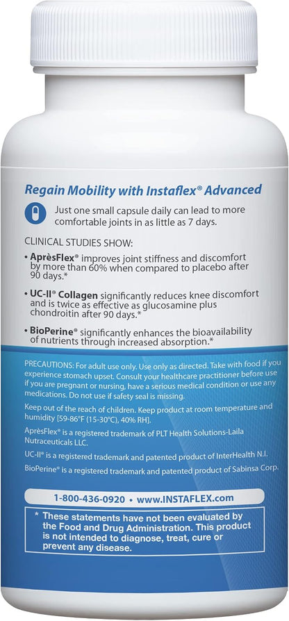 Instaflex Advanced Joint Supplements for Women and Men - 30 Count , ( pack of 2 )
