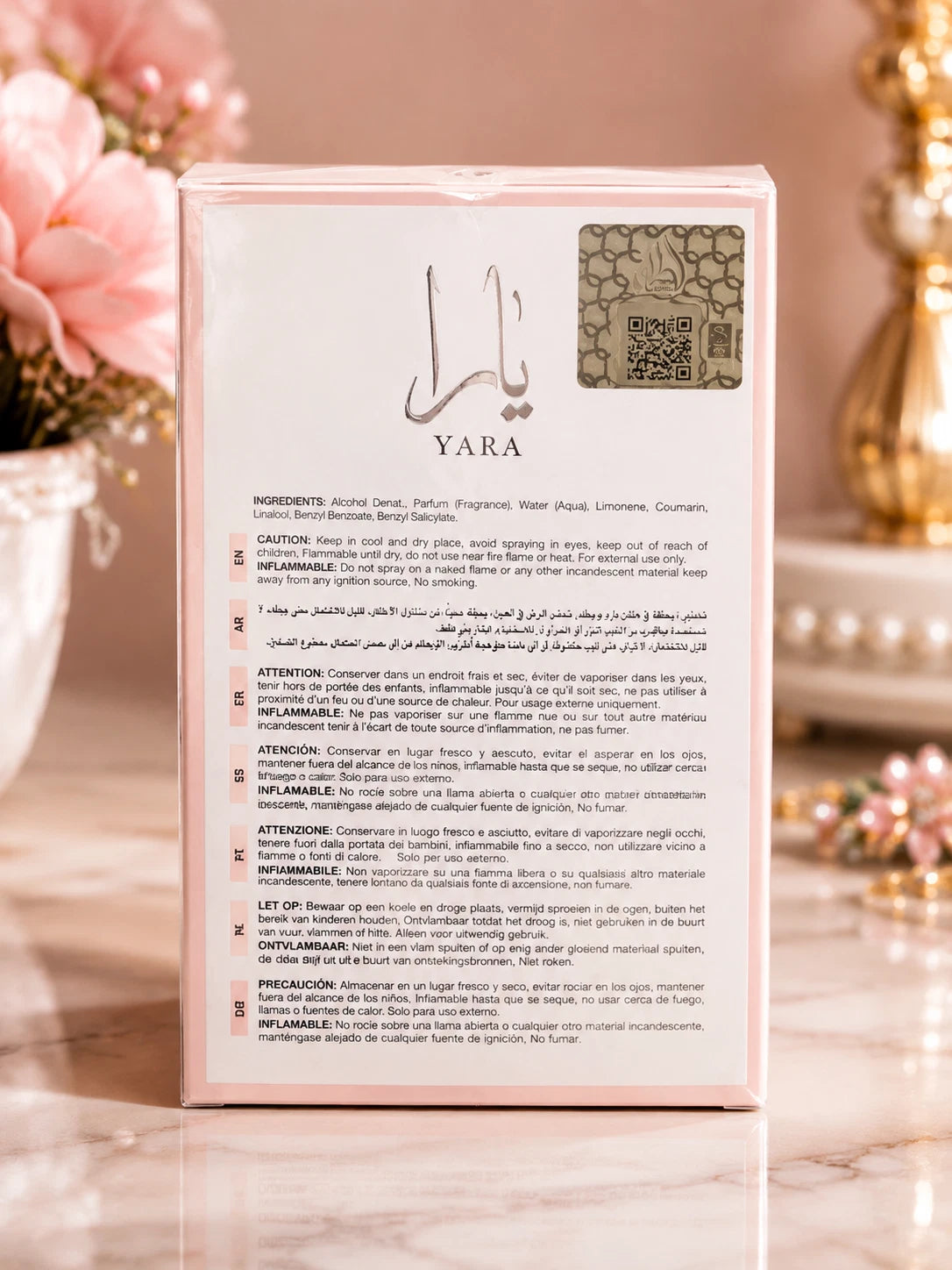 Lattafa Yara Eau de Parfum Spray for Women 3.4 oz (100ml)