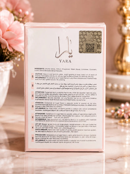 Lattafa Yara Eau de Parfum Spray for Women 3.4 oz (100ml)