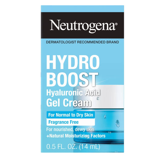 Neutrogena Hydro Boost Water Gel Cream Face Moisturizer with Hyaluronic Acid – Fragrance Free – 0.5 fl oz