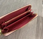 Coach Long Zip Around Wallet CW778 Signature Canvas Powder Pink