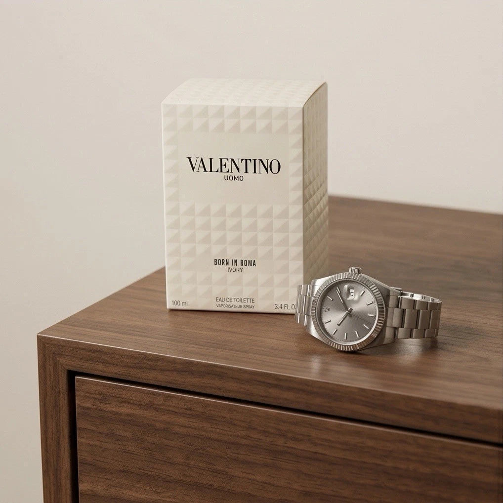 Valentino Uomo Born In Roma Ivory - 3.4 oz / 100 ml Eau De Toilette Spray for Men