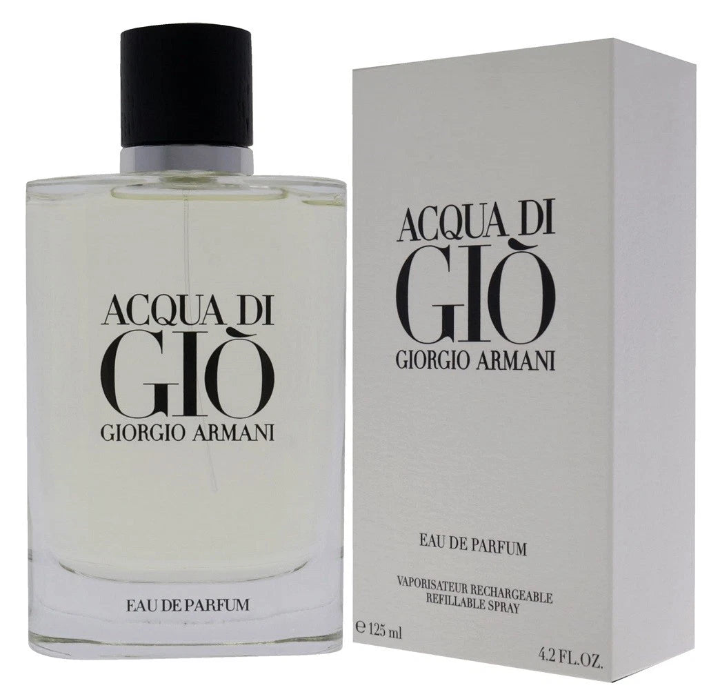 Acqua Di Gio by Giorgio Armani for Men - 4.2 oz / 125 ml Eau De Parfum Refillable