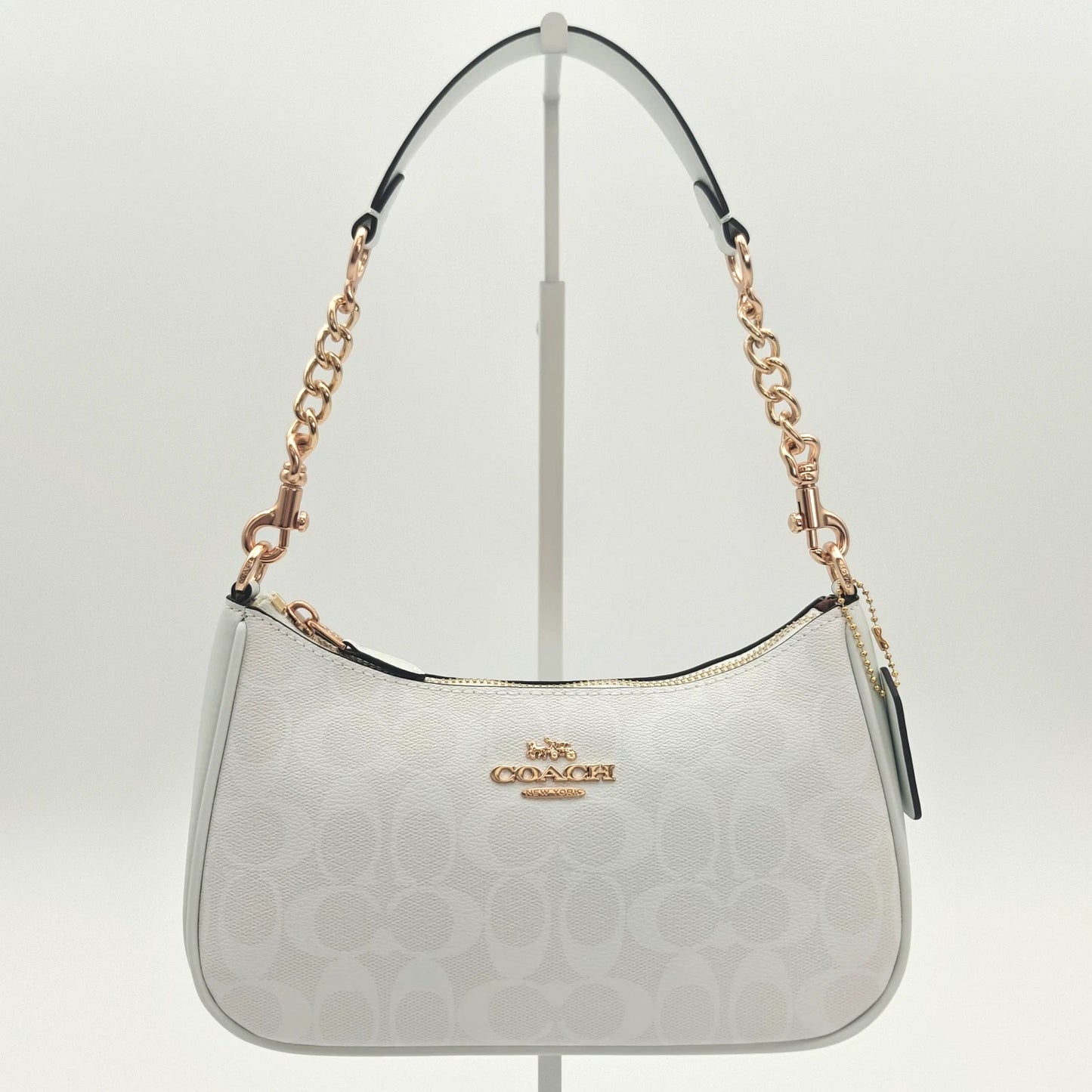 COACH Teri Shoulder Bag Signature Glacier White/Gold | Unpacked, Unused