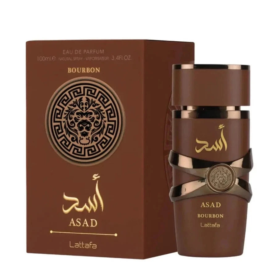 Lattafa Asad Bourbon Eau de Parfum Spray for Men 3.4 oz (100ml)