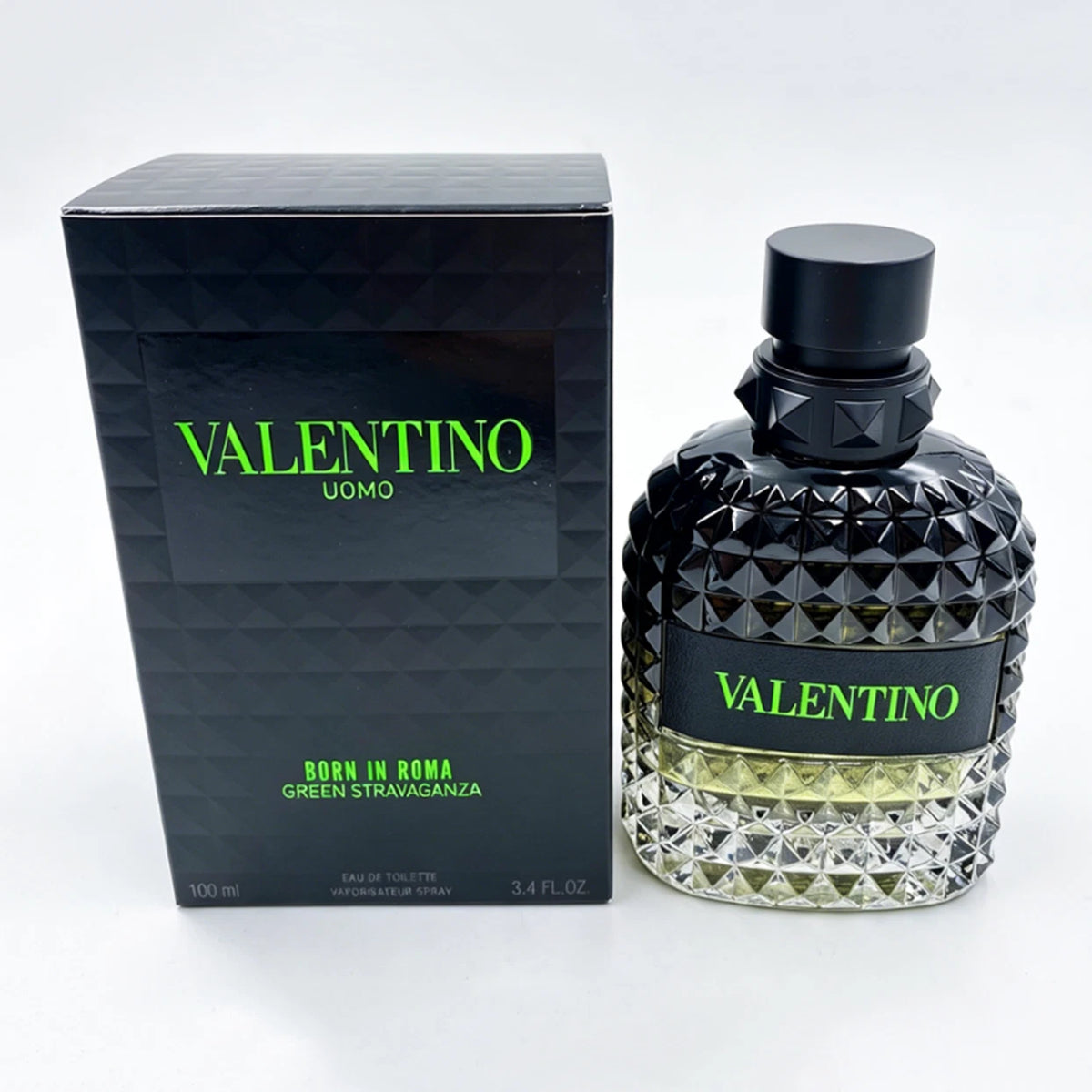 Valentino Uomo Born In Roma Green Stravaganza - 3.4 oz / 100 ml Eau De Toilette Spray for Men - New