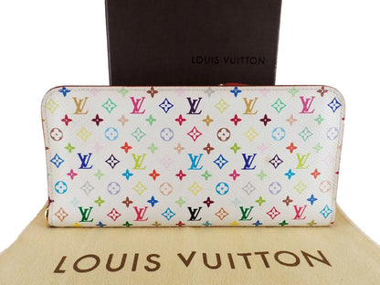LOUIS VUITTON Monogram Multicolor M93752 Organizer Insolite Long Wallet White