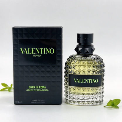 Valentino Uomo Born In Roma Green Stravaganza - 3.4 oz / 100 ml Eau De Toilette Spray for Men - New