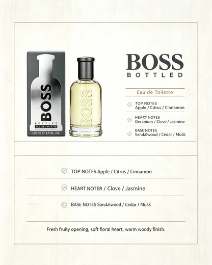 Hugo Boss Bottled Eau de Toilette for Men 3.3 oz (100ml)