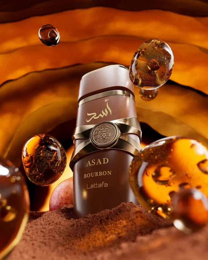 Lattafa Asad Bourbon Eau de Parfum Spray for Men 3.4 oz (100ml)