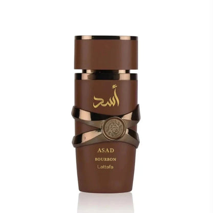 Lattafa Asad Bourbon Eau de Parfum Spray for Men 3.4 oz (100ml)