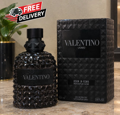 Valentino Uomo Born In Roma Rockstud Noir for Men - 3.4 oz / 100 ml Eau De Toilette Spray