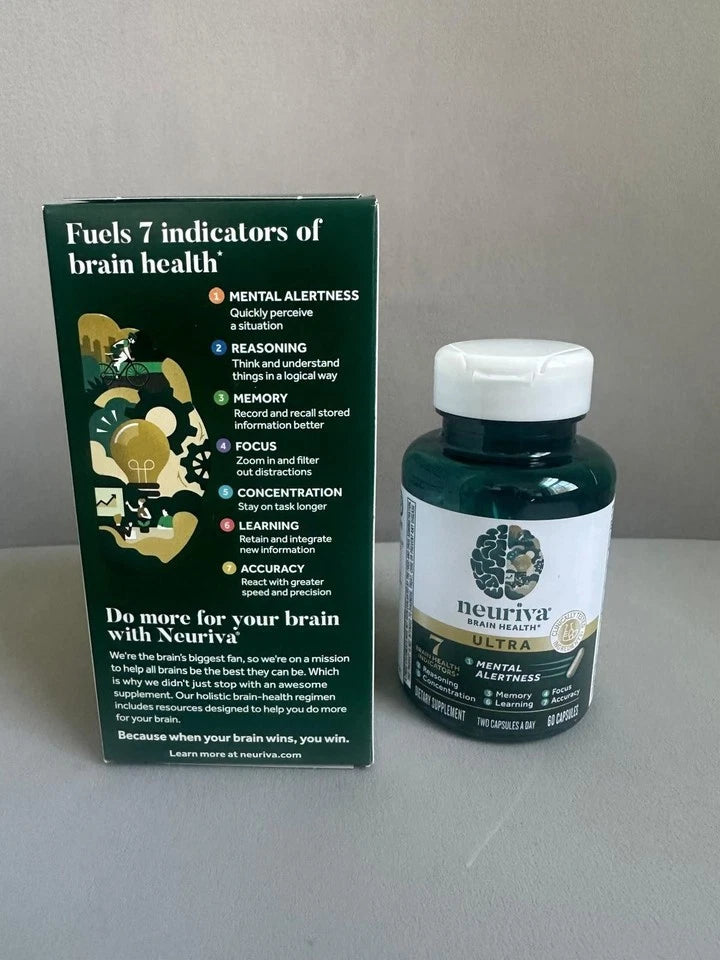 Neuriva Ultra Brain Health Supplement 60 Capsules – Memory & Focus Support