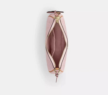 Coach Teri Shoulder Bag – Signature Gold/Powder Pink with Charms